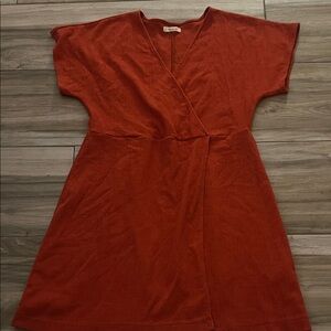 Madewell brick red Wrap Dress size large